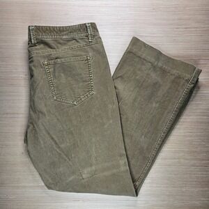 Eddie Bauer Women's Size 14‎ 36x29 Tan Corduroy Flare Pants Casual Everyday READ
